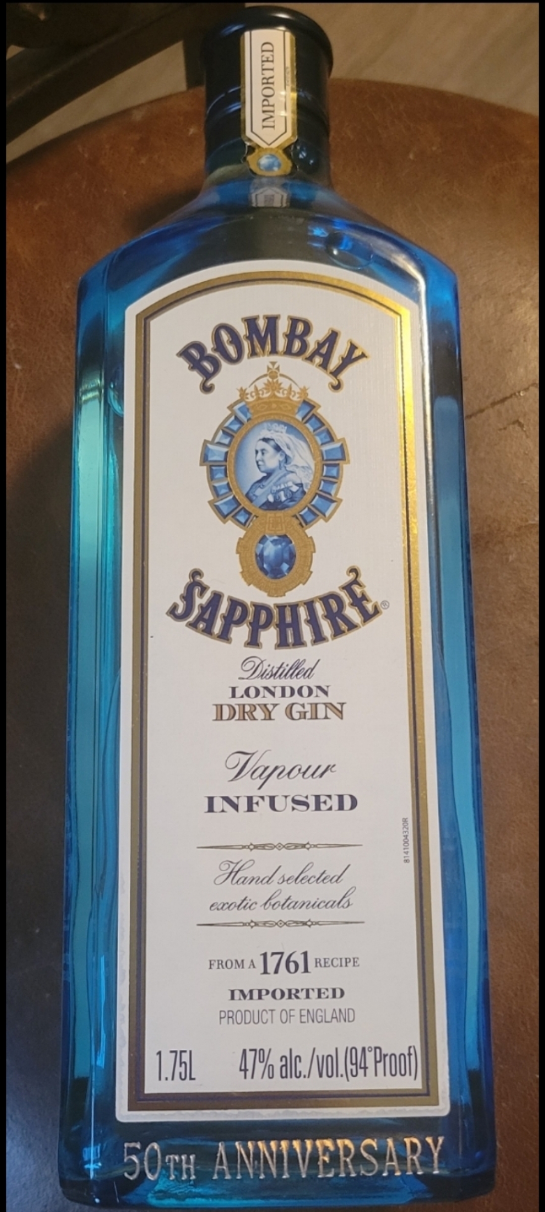 Bottled Bombay Sapphire gin