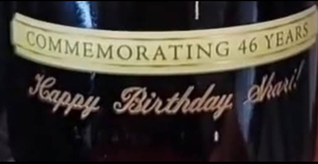 Happy Birthday Shari label